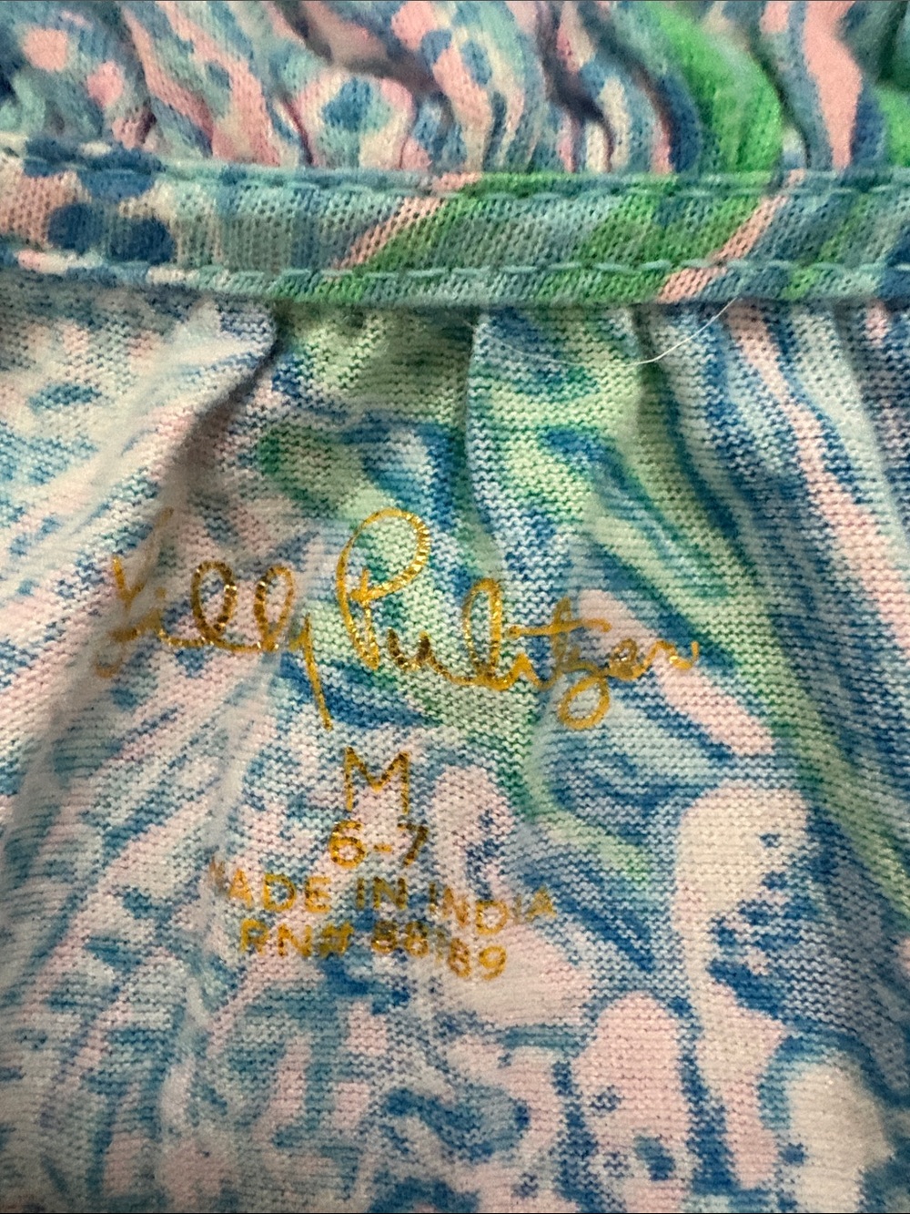 Lilly Pulitzer girls maxi dress in Aqua, Blue & Pink floral - Picture 5 of 5